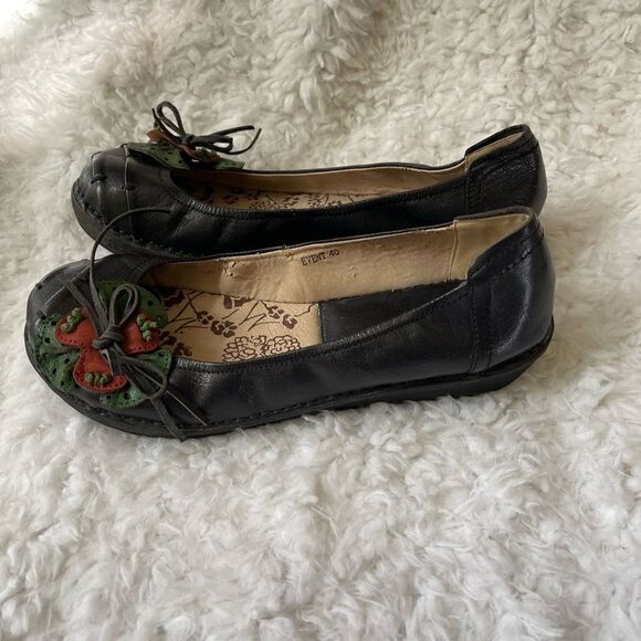 Spring Step Event leather black slip on with floral leather accent EUR 40 - Picture 3 of 12